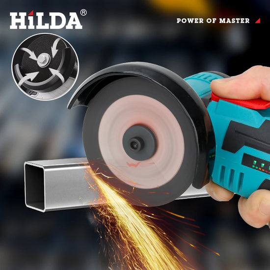 HILDA 12V Miniature Rechargeable Mini Angle Grinder with Battery Cutting Blade Polishing Grinder for Cutting Diamond Cordless