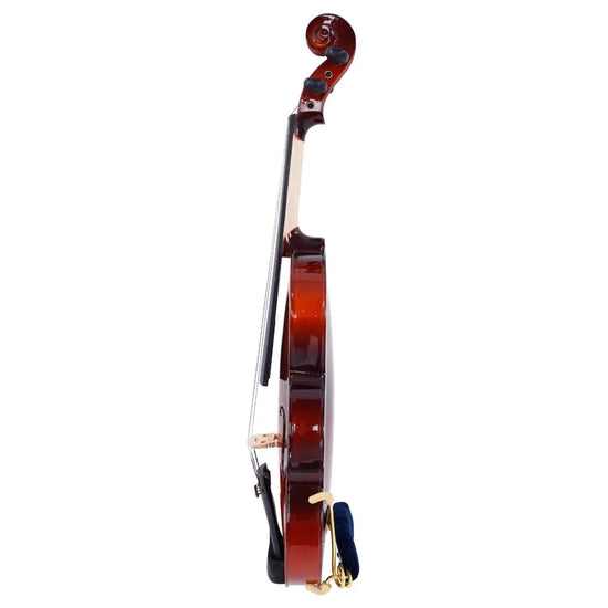 GV100 4/4 Acoustic Violin Case Bow Rosin Strings Shoulder Rest  Natural
