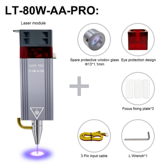LASER TREE 20W/10W/5W/4W Laser Head For CNC Engraver Wood Cutting DIY Laser Tools 450nm TTL/ PWM Blue Light Laser Module