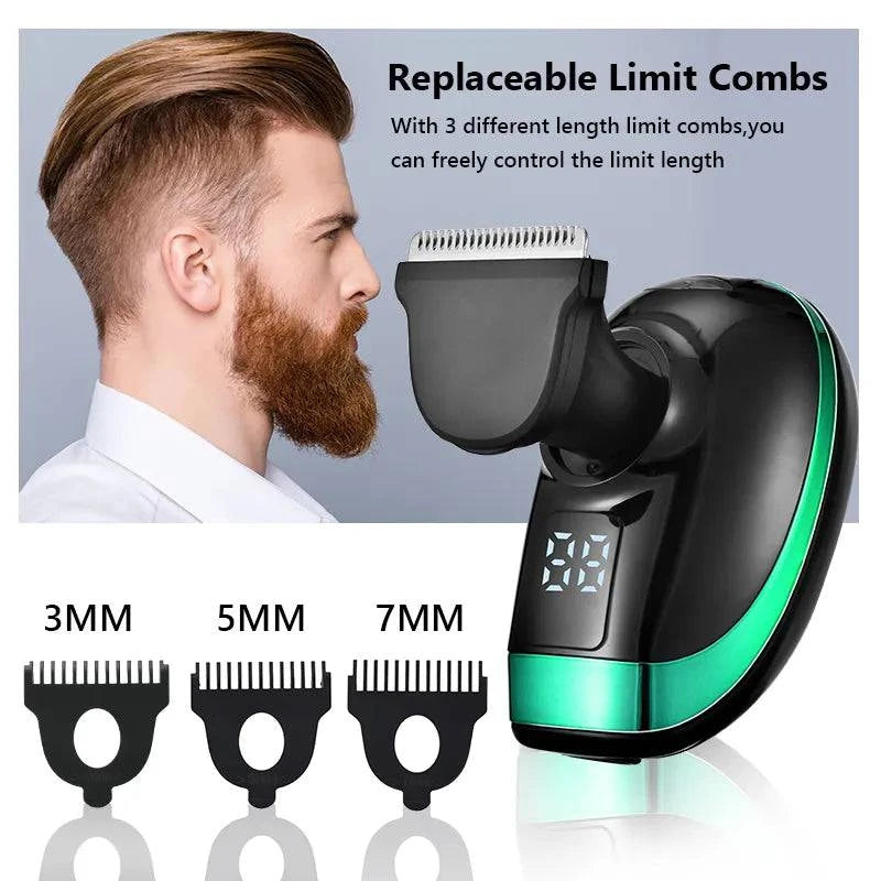 5 In 1 4D Men's Rechargeable Bald Head Electric Shaver 5 Floating Heads Beard Nose Ear Hair Trimmer Razor Clipper Facial Brush - ALL TRENDY STUFF