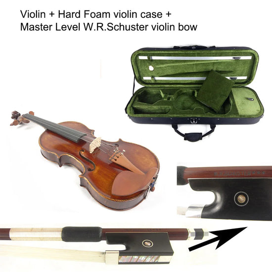 SELECTED Bone Nut A Really Impressive Workshop Master Violin 4/4 Size Russian Spruce Stradivarius Handmade Oil Antiqued