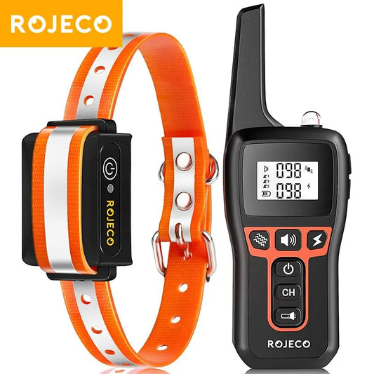 1000m Electric Dog Training Collar Remote Control Training Collar For Pet Rechargeable Dog Bark Control Stop Shock Collar