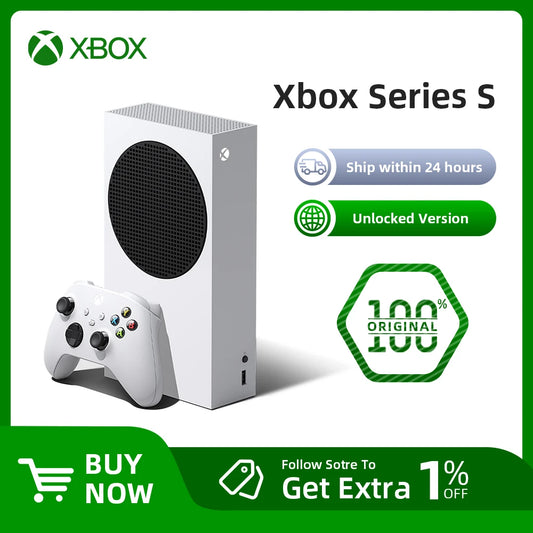 100% New Orginal Microsoft Xbox Series S 512G  Video nlocked Version Game Consoles Xbox Wireless Controller Console