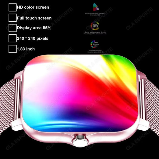 1.83'' Waterproof Smart Watch Message Answer Call Sleep Monitoring Sports Pedometer Information Alerts For iPhone Android