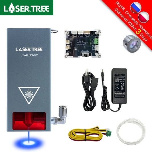 LASER TREE 20W/10W/5W/4W Laser Head For CNC Engraver Wood Cutting DIY Laser Tools 450nm TTL/ PWM Blue Light Laser Module