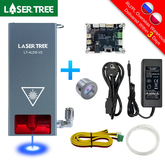 LASER TREE 20W/10W/5W/4W Laser Head For CNC Engraver Wood Cutting DIY Laser Tools 450nm TTL/ PWM Blue Light Laser Module