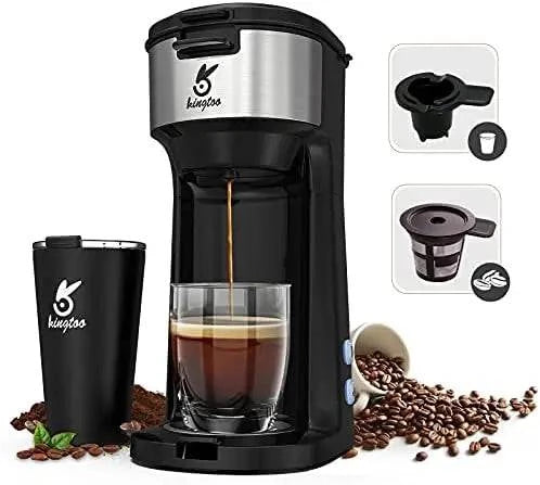 Serve Coffee Maker Compatible with K-Cup Pod & Ground Coffee, Thermal Drip Instant Coffee Machine with Self Cleaning Function - ALL TRENDY STUFF