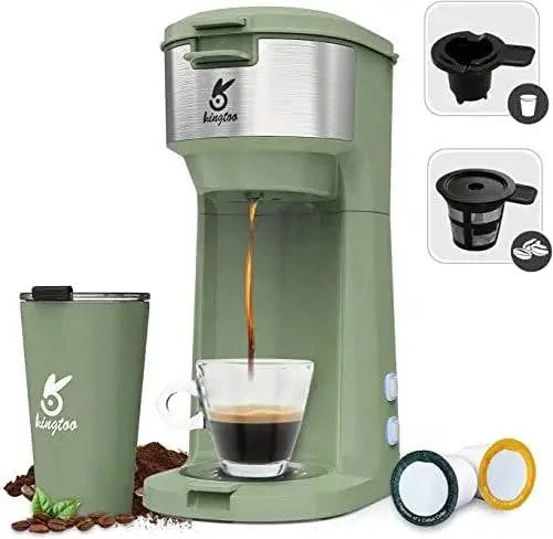 Serve Coffee Maker Compatible with K-Cup Pod & Ground Coffee, Thermal Drip Instant Coffee Machine with Self Cleaning Function - ALL TRENDY STUFF