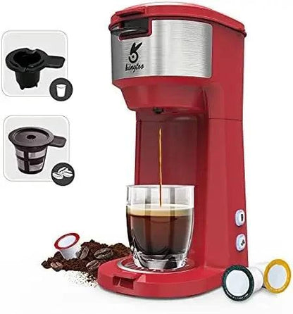 Serve Coffee Maker Compatible with K-Cup Pod & Ground Coffee, Thermal Drip Instant Coffee Machine with Self Cleaning Function - ALL TRENDY STUFF