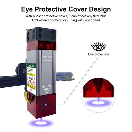LASER TREE 20W/10W/5W/4W Laser Head For CNC Engraver Wood Cutting DIY Laser Tools 450nm TTL/ PWM Blue Light Laser Module