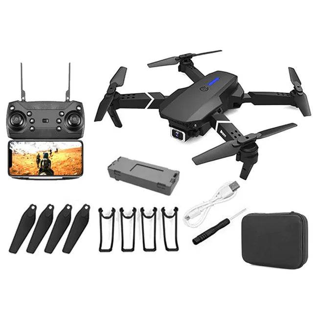 ZHENDUO E88 Pro Drone 4k Profesional HD 4k Rc Airplane Dual-Camera Wide-Angle Head Remote Quadcopter Airplane Toy Helicopter - ALL TRENDY STUFF